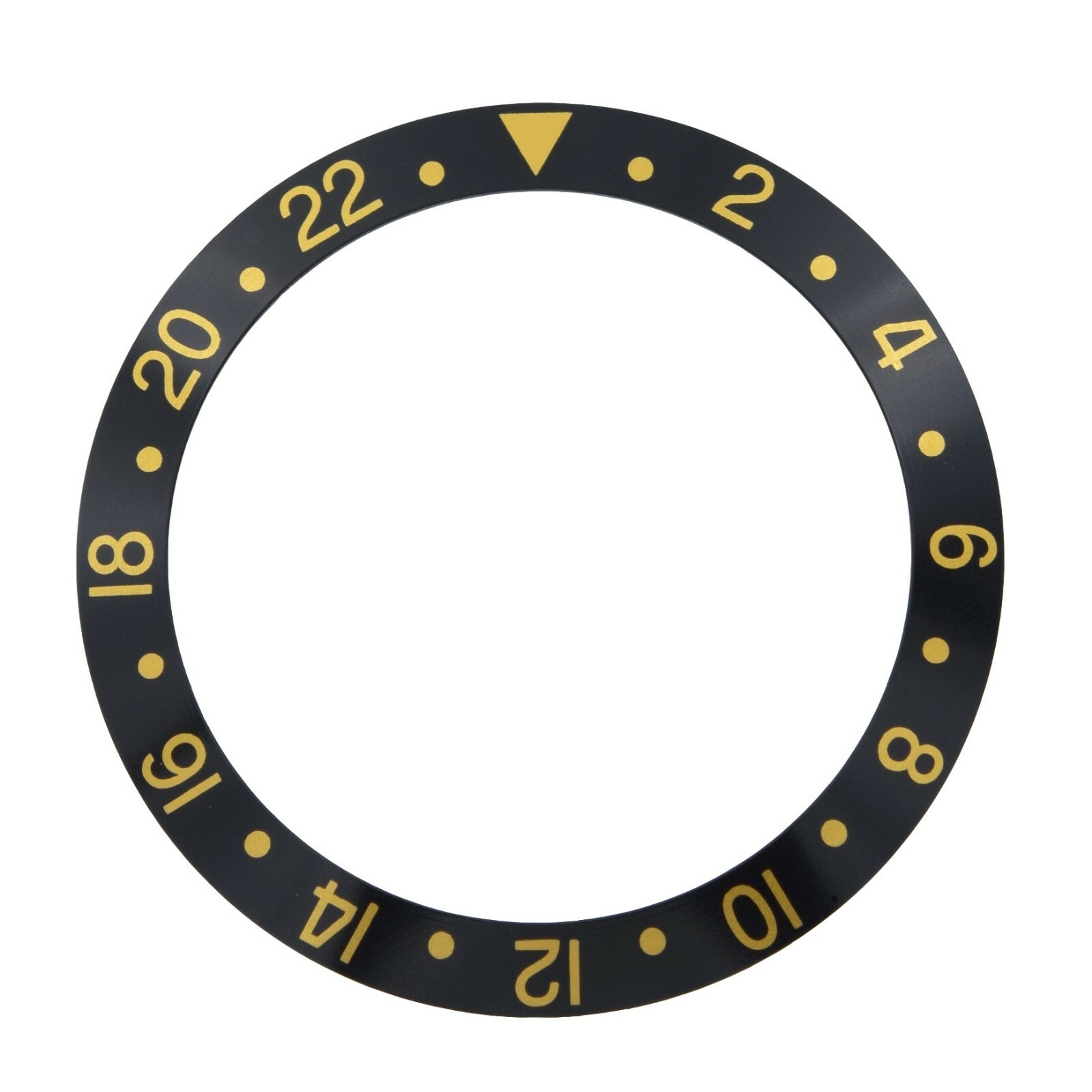 Black and Gold Bezel Insert For Rolex 16758 16700 16710 16718 16760