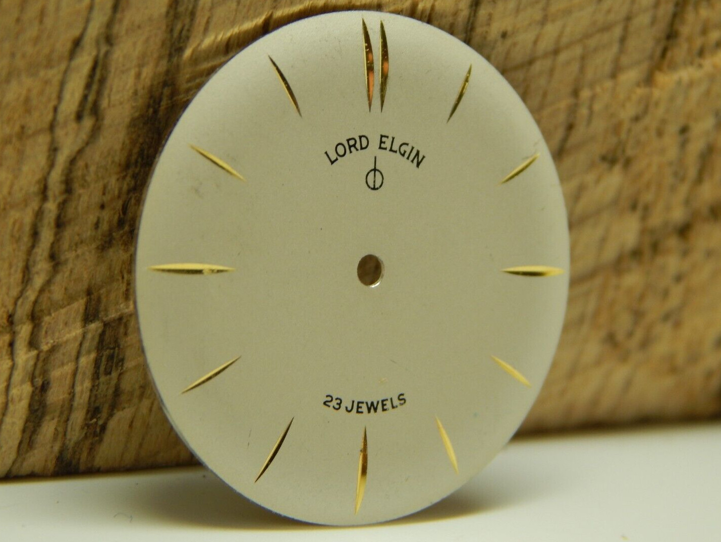 Beautiful Lord Elgin Pearl 23 Jewel Watch Dial 26.8mm Diameter NEW OLD STOCK