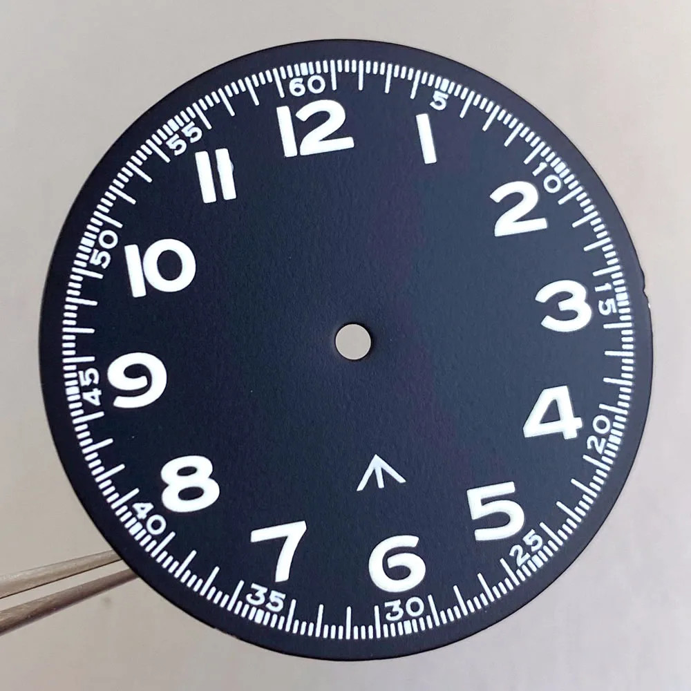 Tandorio 33.5mm Vintage Pilot Watch Dial Face For NH35/PT5000/Miyota 8215/VH31 B