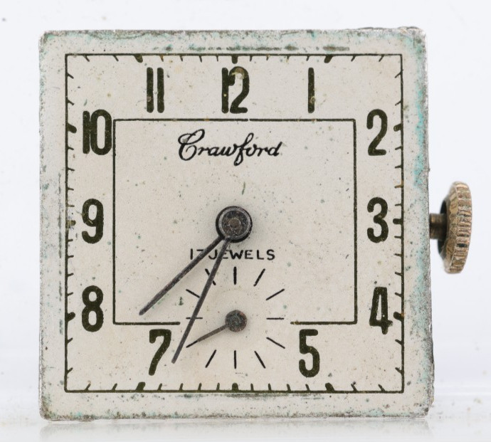 CRAWFORD SWISS 17j WRIST WATCH MOVEMENT, 19.68mm, FOR REPAIR (HB)