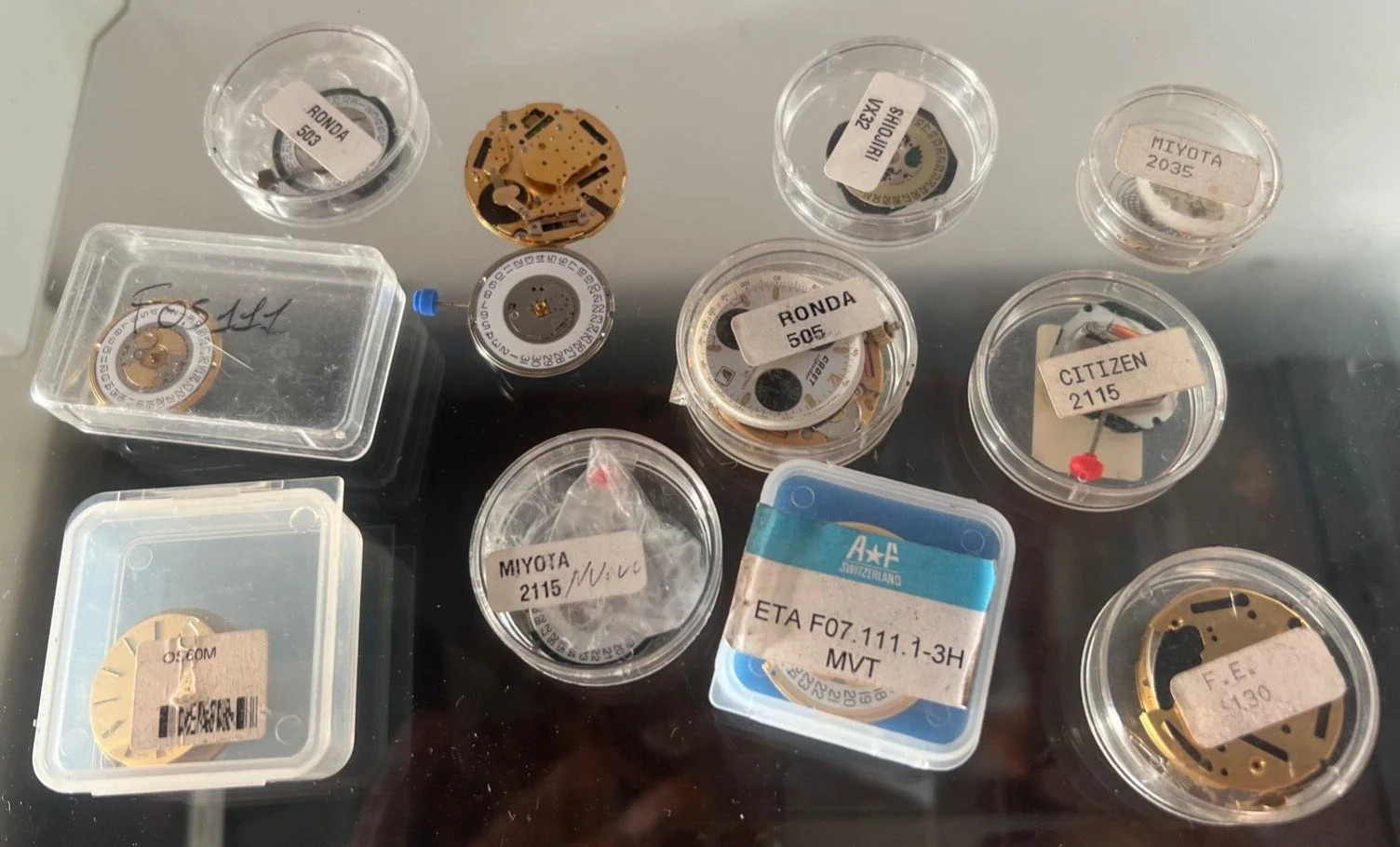 🔴 Citizen Mondia Miyota ETA Ronda Watch Movements Spare Parts 13 Pieces
