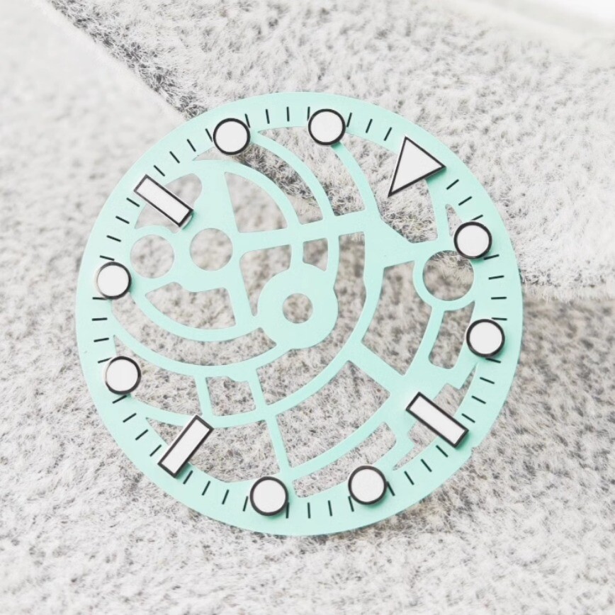 Skeletonized Dial Blue Luminous Dial 28.5mm Suitable for NH36 NH35 NH70 Movement
