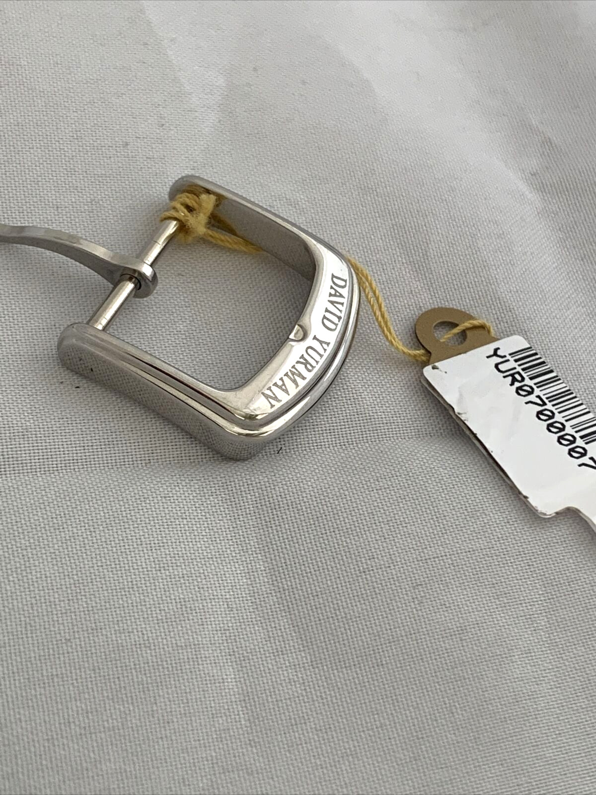 David Yurman Watch tang Buckle Clasp 18mm Golss Silver Tone Stainless Steel NWT