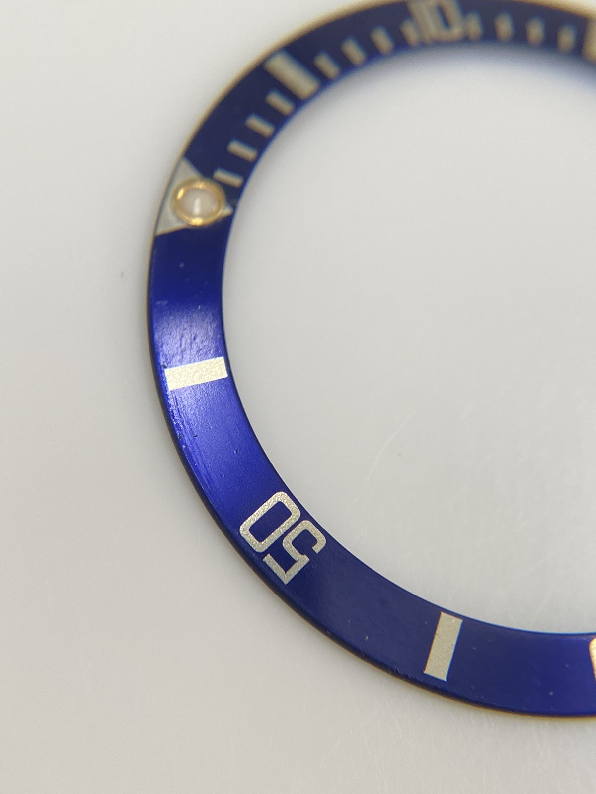 Genuine Rolex Submariner Blue/Yellow Bezel Insert/Pearl 16803 16613 16808 16818