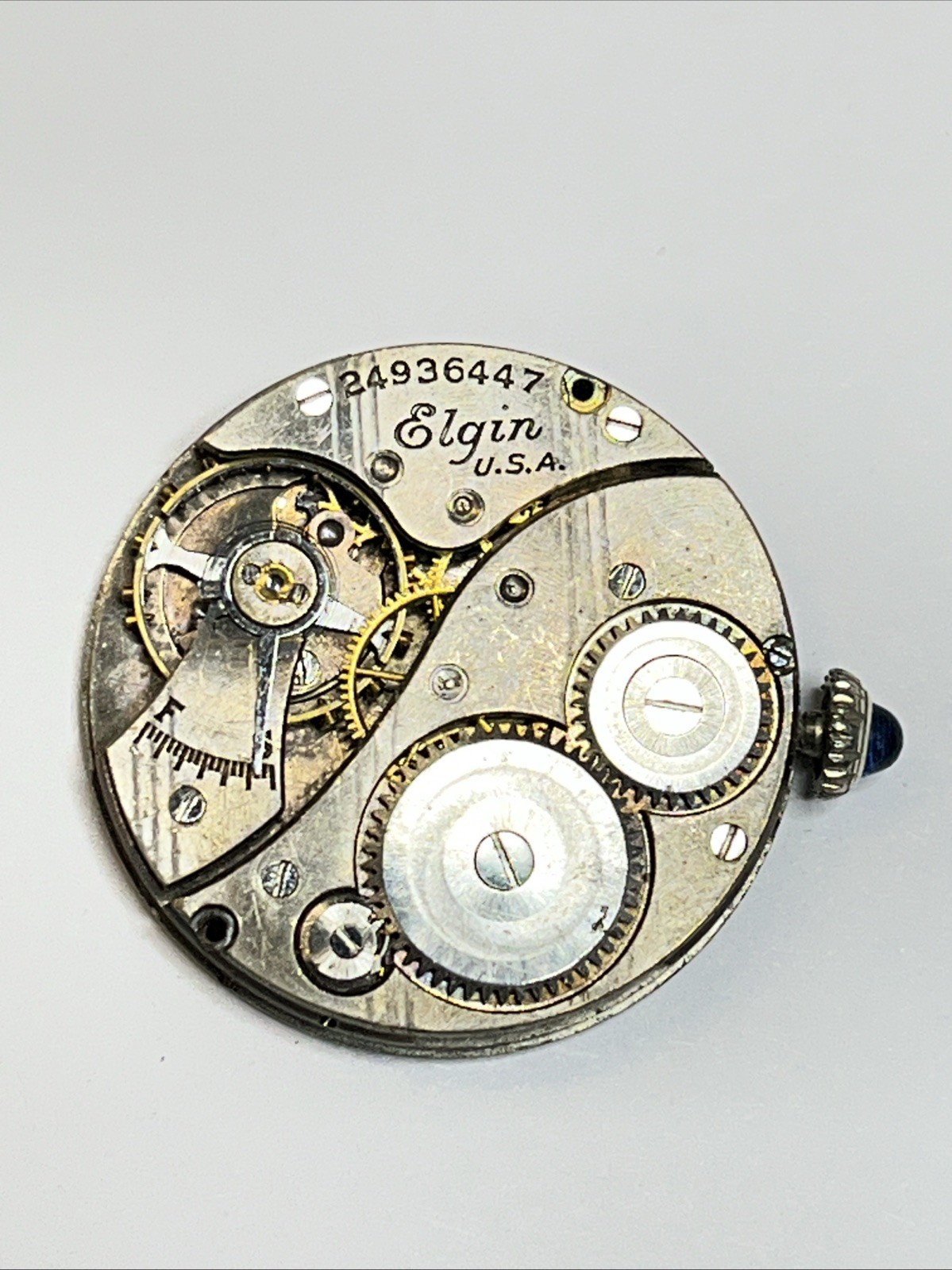 VINTAGE ELGIN WATCH MOVEMENT, CAL. 430, 7J YEAR 1922 6/0s 24936447