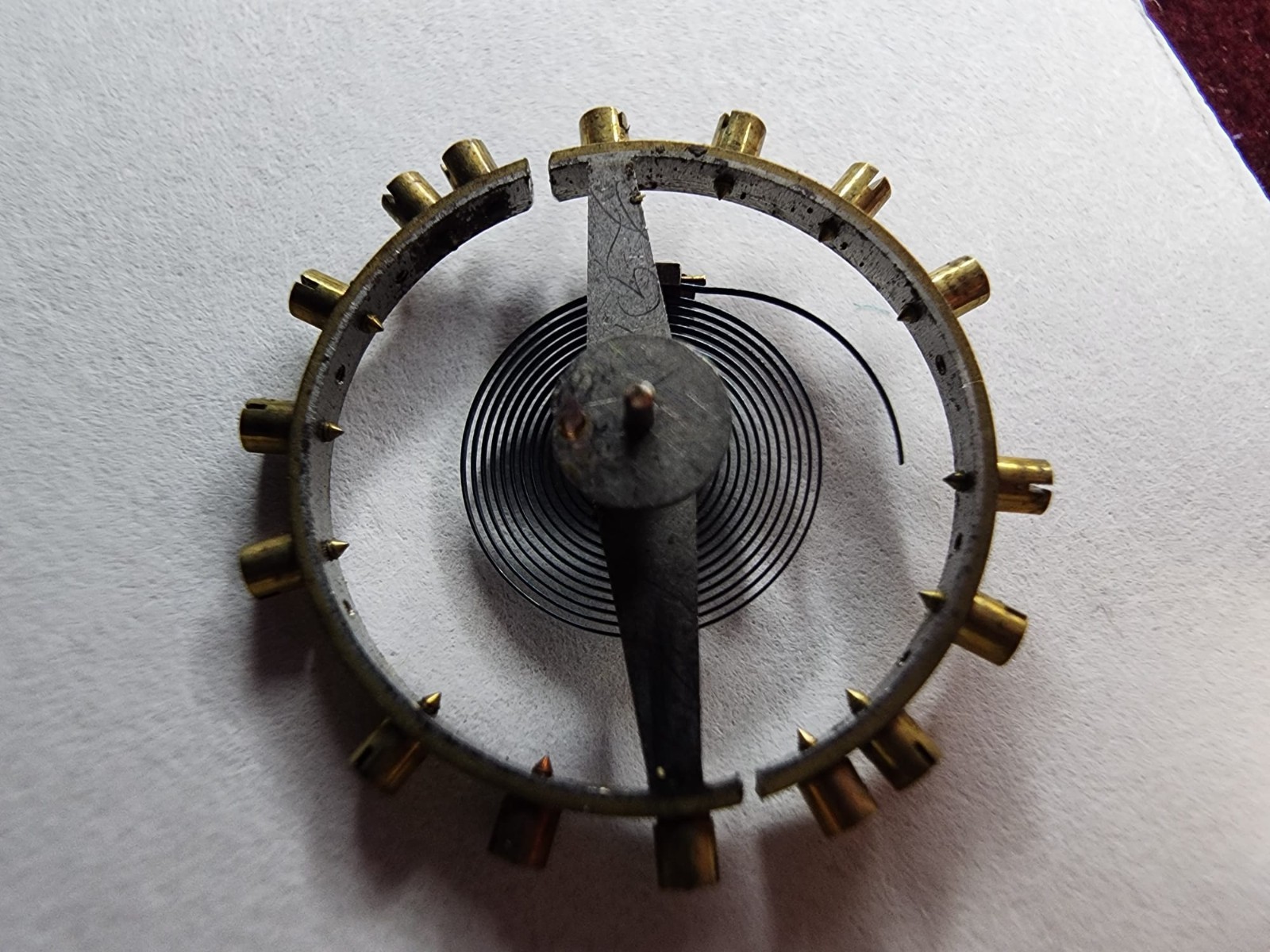 Vintage Balance Wheel & Hairspring – Pre-Owned Untested Watch Repair Part
