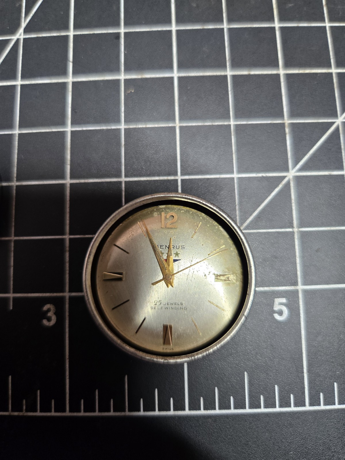 benrus automatic selfwinding watch movement 3 star fe 2d5 25 jewel 25j vintage