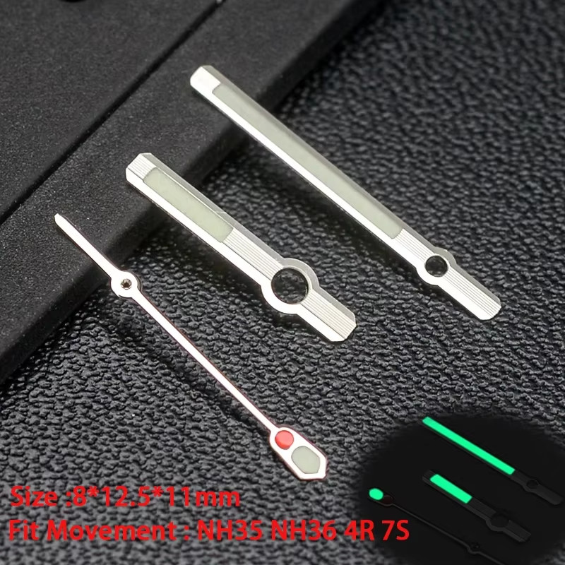 Watch Hands C3 Luminous for SKX007 SKX009 6105 PROSPEX Fit NH35/NH36 4R36 7S26 M