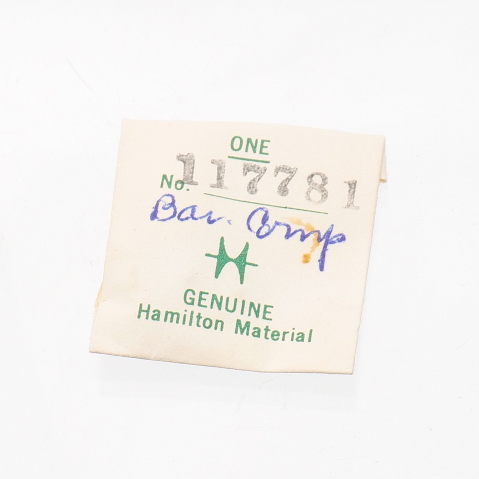 Hamilton 117781 Watch Barrel Complete New Old Stock Part Fits Grade 689 (G18D13)