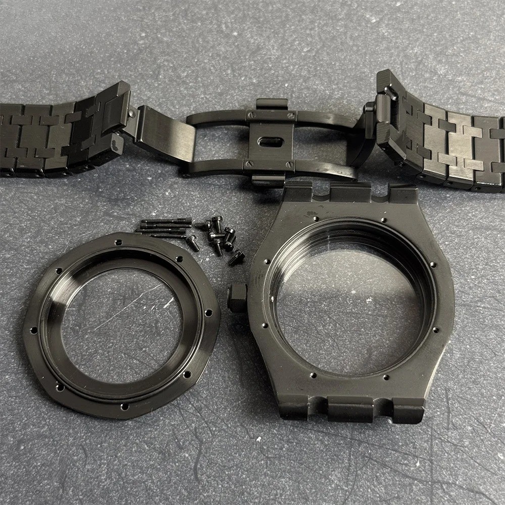 42mm PVD Steel Octagonal Case Mod Bracelet Sapphire Back NH34/35/38/70/72