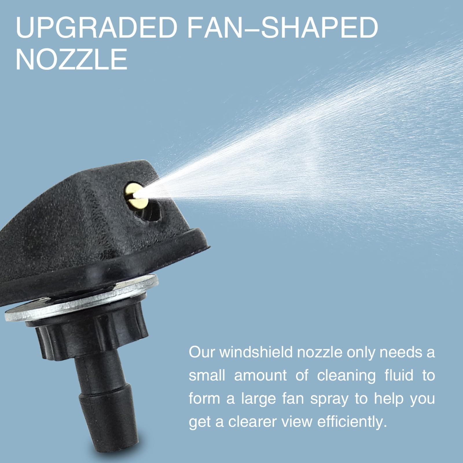 2 PCS Car Front Windshield Washer Nozzle Kit, 1.06In x 0.62In x 0.86In Adjust…