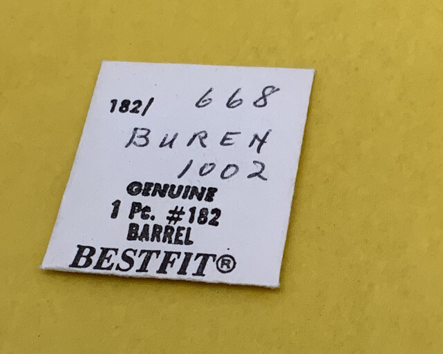 Bestfit For BUREN 1002 PART #182 Barrel and Cover. NOS (668)