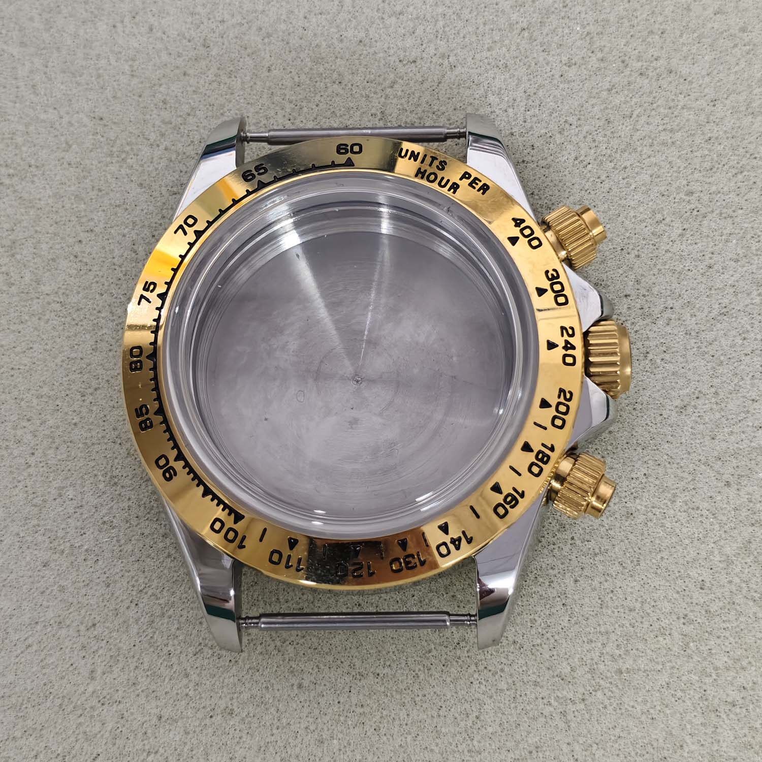 39mm Steel Watch Case Sapphire for VK63 Quartz VK63A Movement 29.5mm Dial Parts