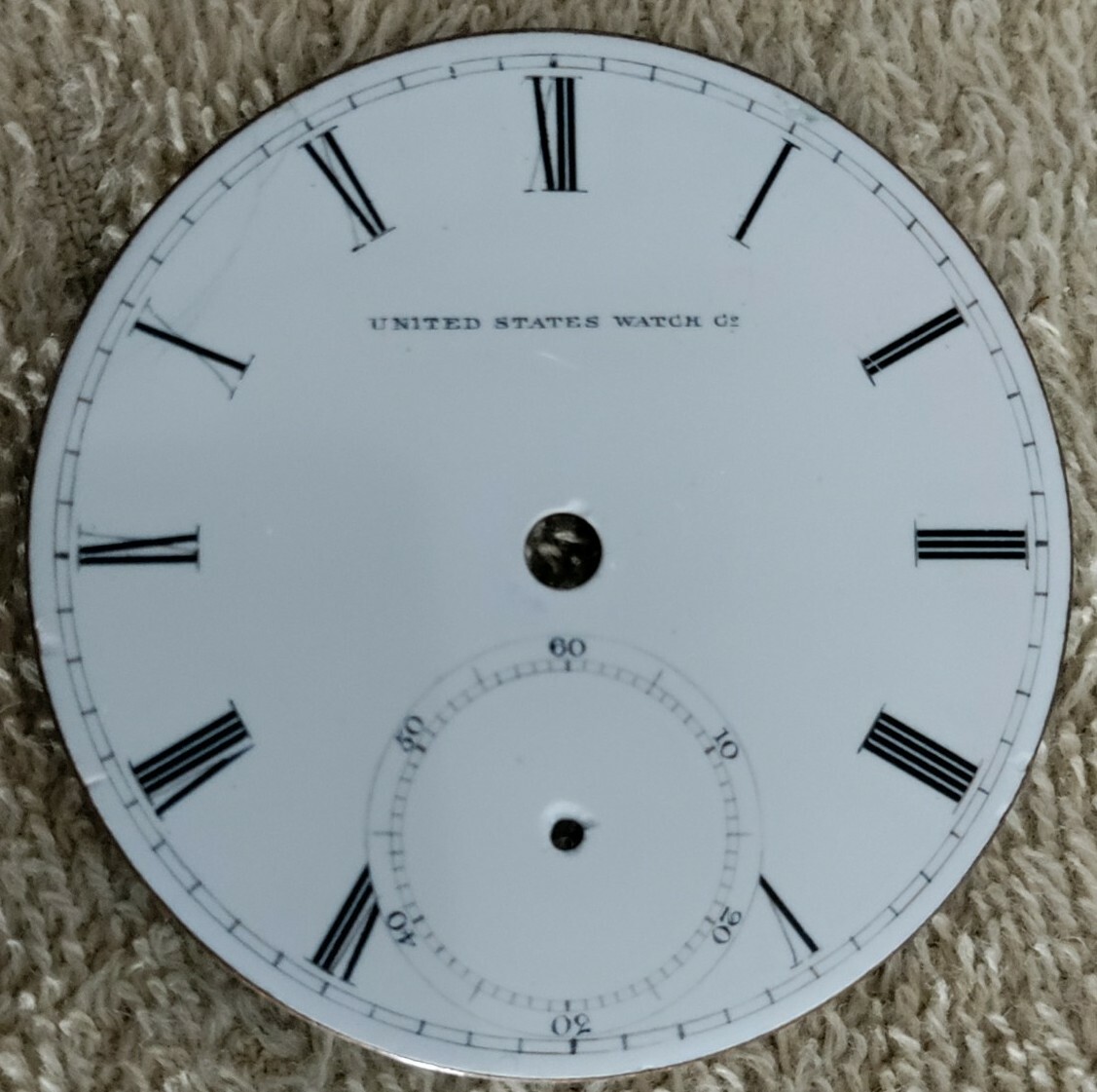 United States Watch Company 18 Size Porcelain Dial 1865-1877