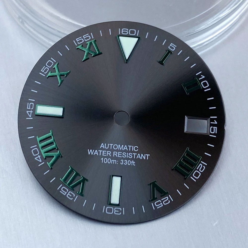 29mm Retro Watch Dial Date Roman Marks Fit NH35 Miyota8215 DG2813 ETA2824 PT5000