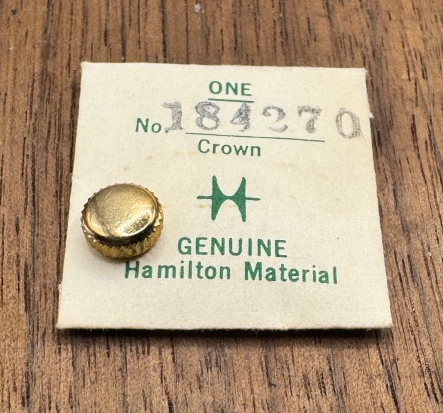 Hamilton 184270 Watch Crown Head Dia. 6.60mm Tap 8 Yellow Brandon 8/0 -14/0 NOS