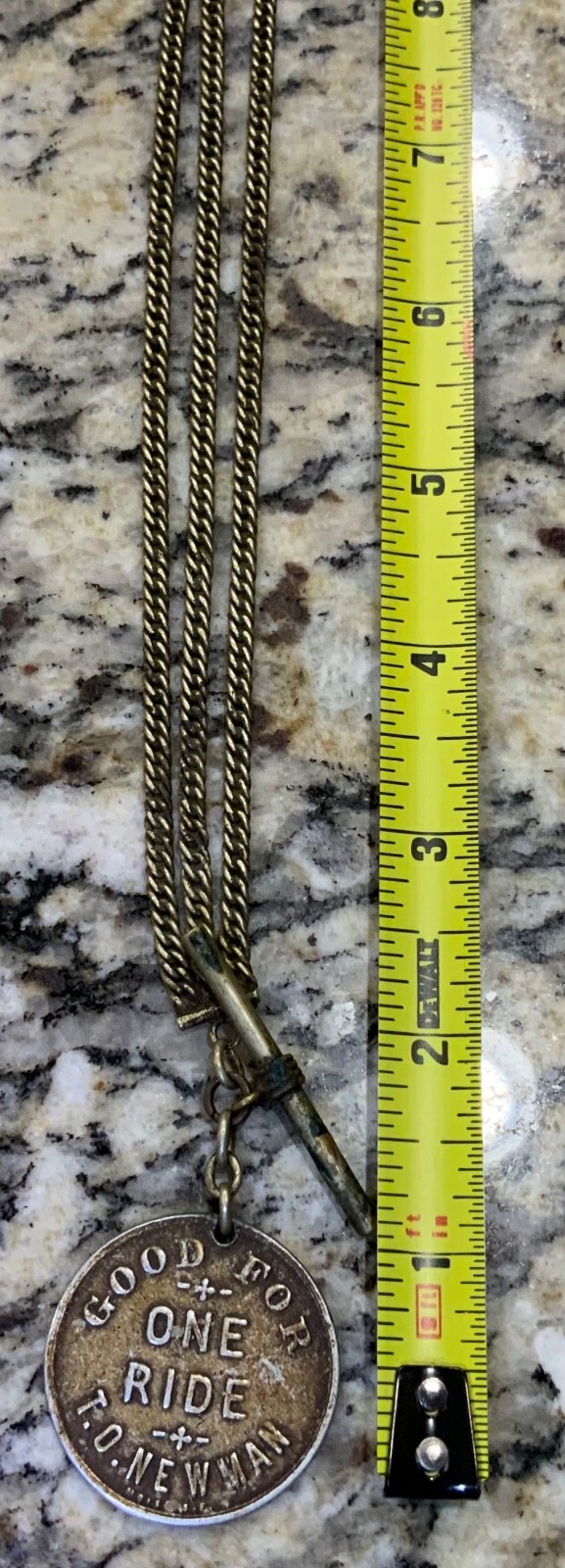 Vintage Pocket Watch Chain Carnival Carousel Good For Ride Token Fob