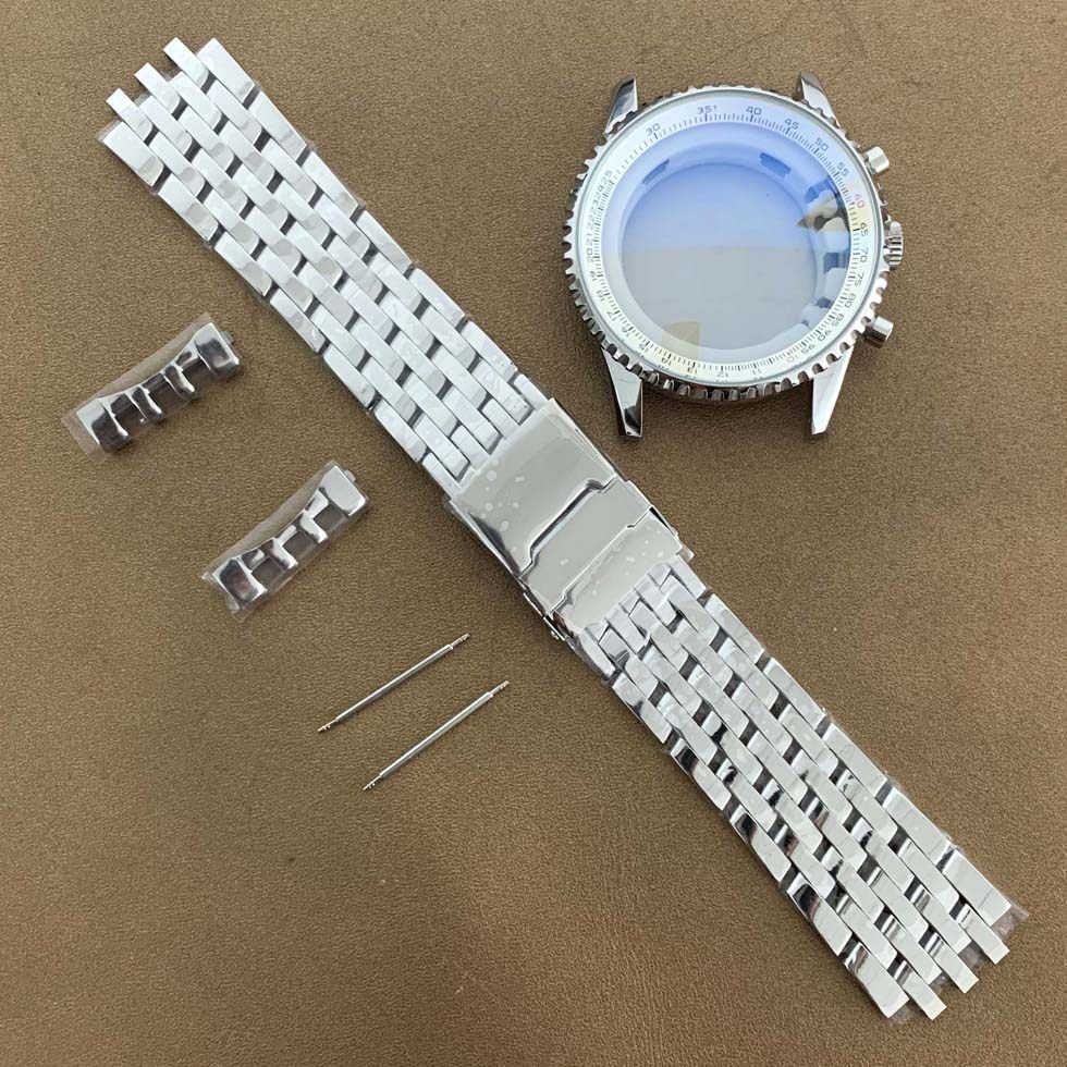 36.8mm Multi-Functional Watch Dial Green Lume for Vk63 Movement 46mm Watch Case
