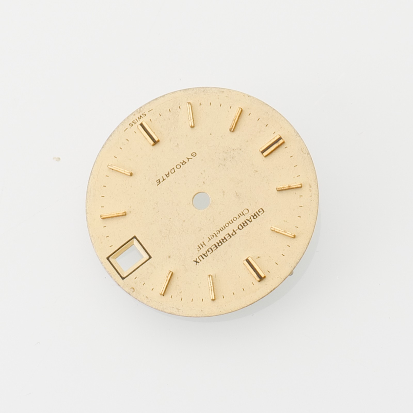 Dial For Girard Perregaux Gyromatic Chronometer HF Gyrodate Gold Swiss 26.1mm