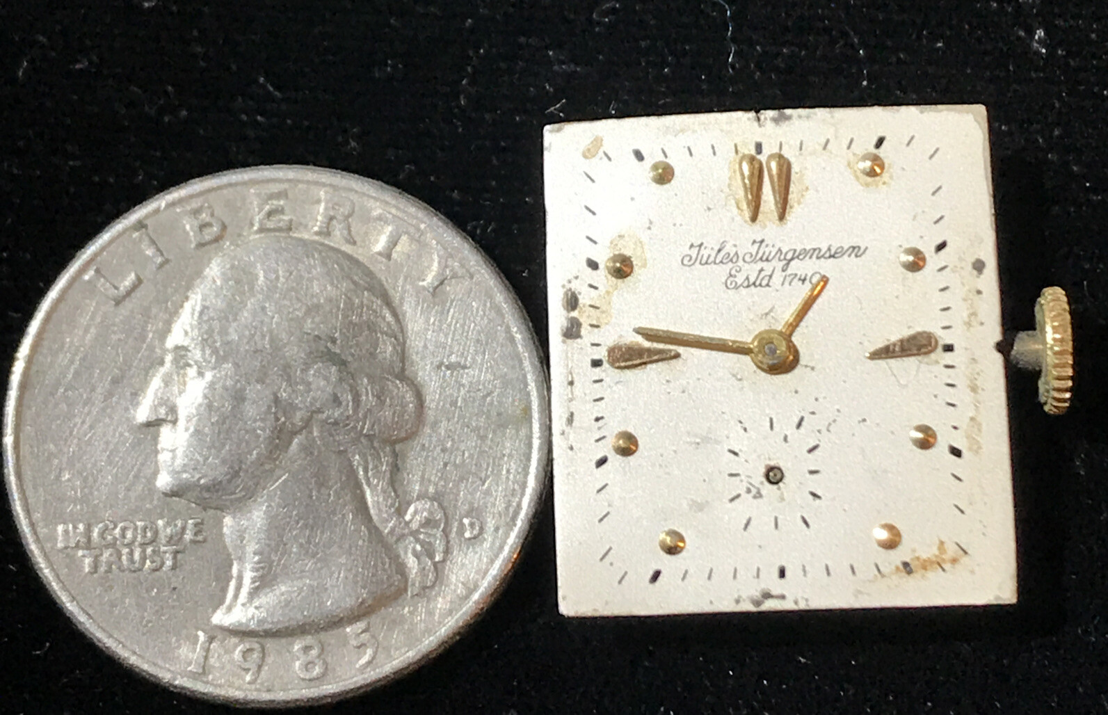 Jules Jurgensen Watch Face & Movement only 6661 JXJ 17 Jewels Running