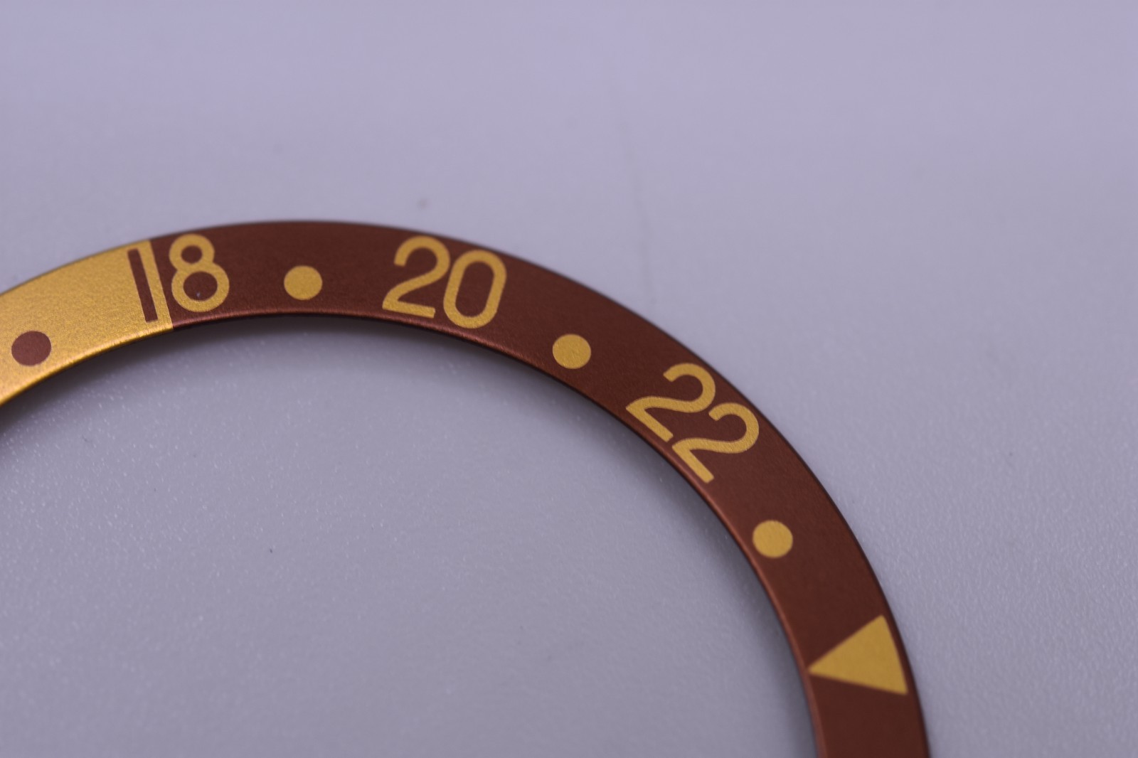 Vintage Rolex GMT Master Root Beer Bezel Insert NOS Mint 16713 16718 Gold