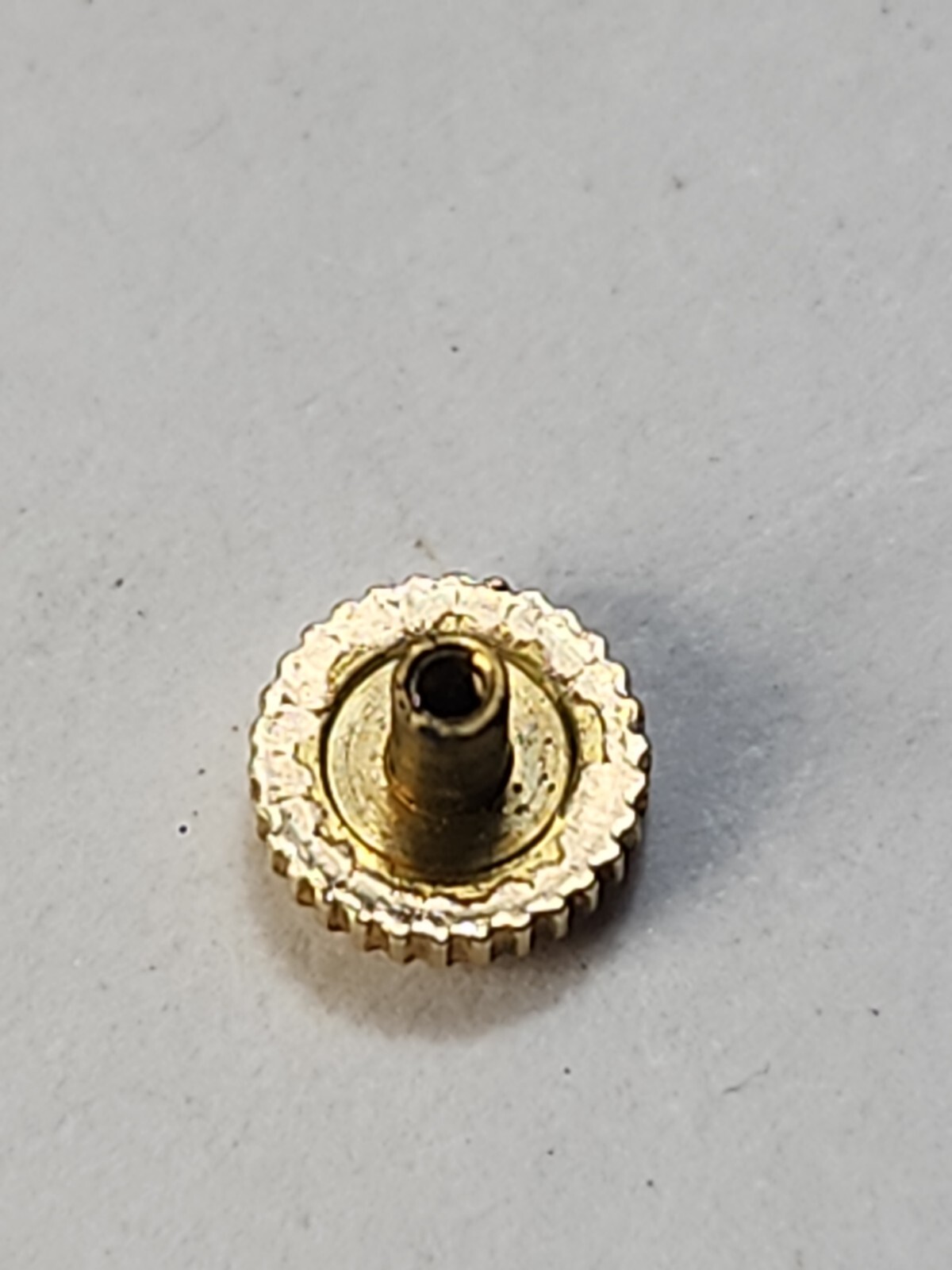 Vintage gold G.F. Watch Crowns Tap 10 5.2mm dia. 2mm long post. Fits 2.25 tube