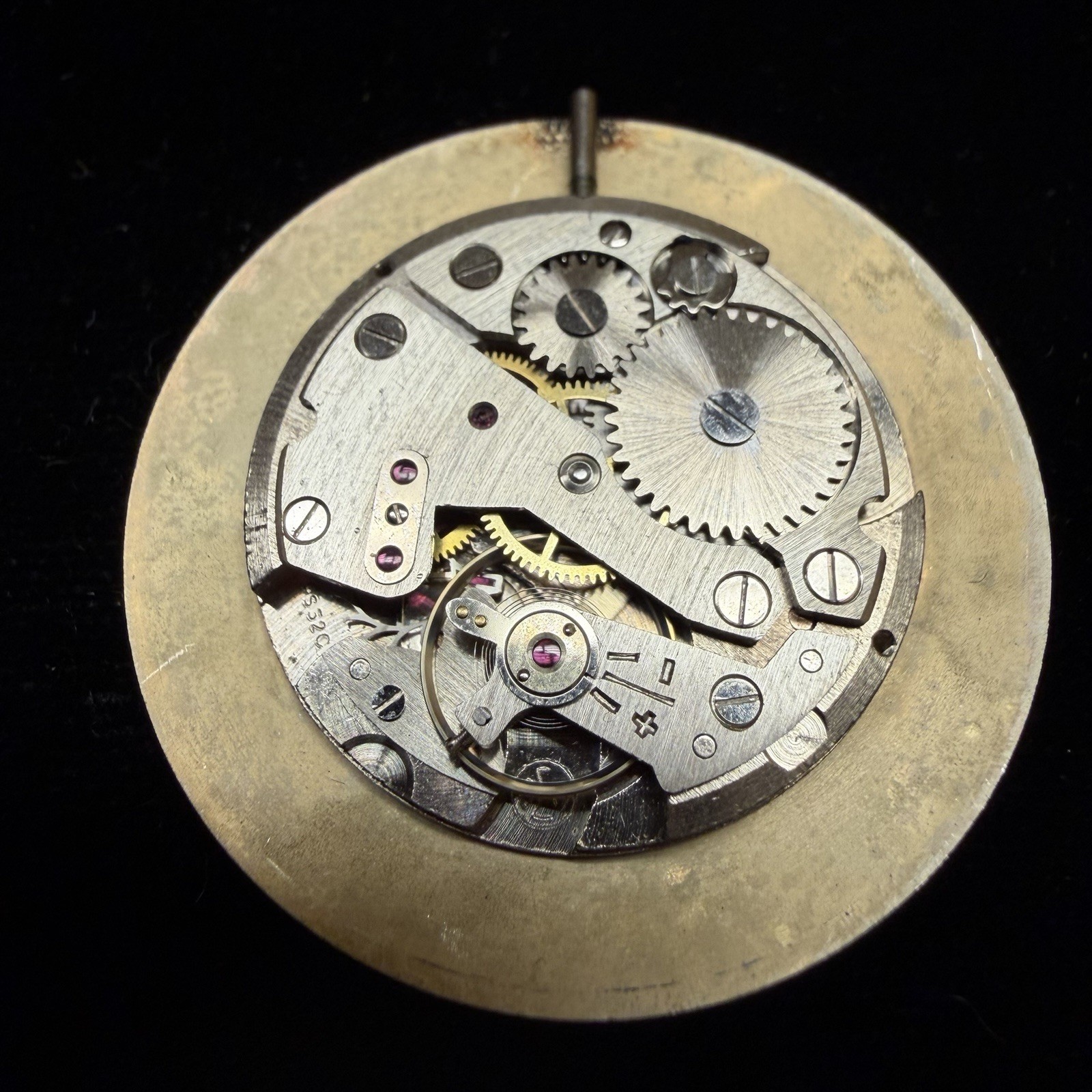 Vintage Olympic Standard 17 Rubis 17j Watch Movement & Dial 1950’s Parts Repair