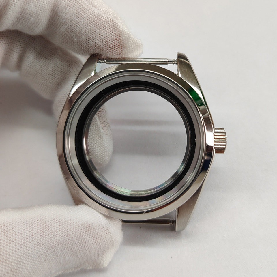 38mm Stainless Watch Case Sapphire For NH35 NH36 4R Movement 31mm Dial Parts