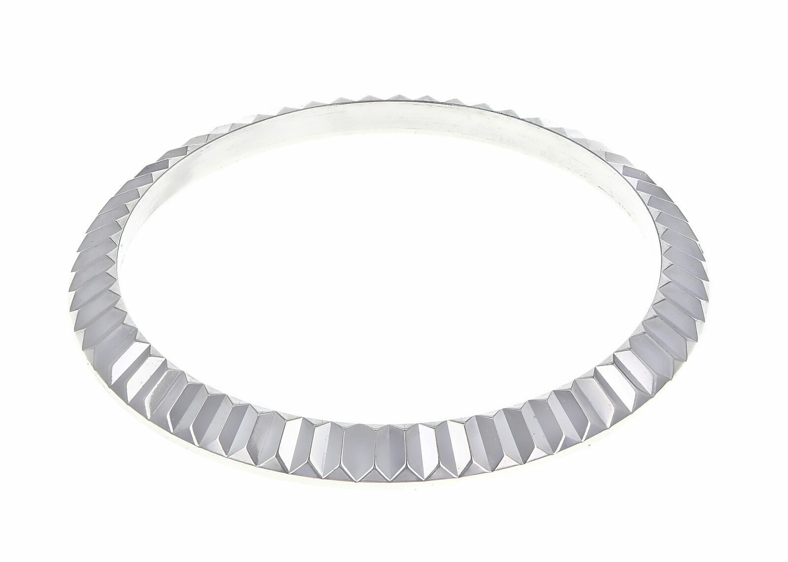 MIDSIZE 18K WHITE GOLD FLUTED BEZEL PART FOR ROLEX 31MM 78159, 78279, 68274