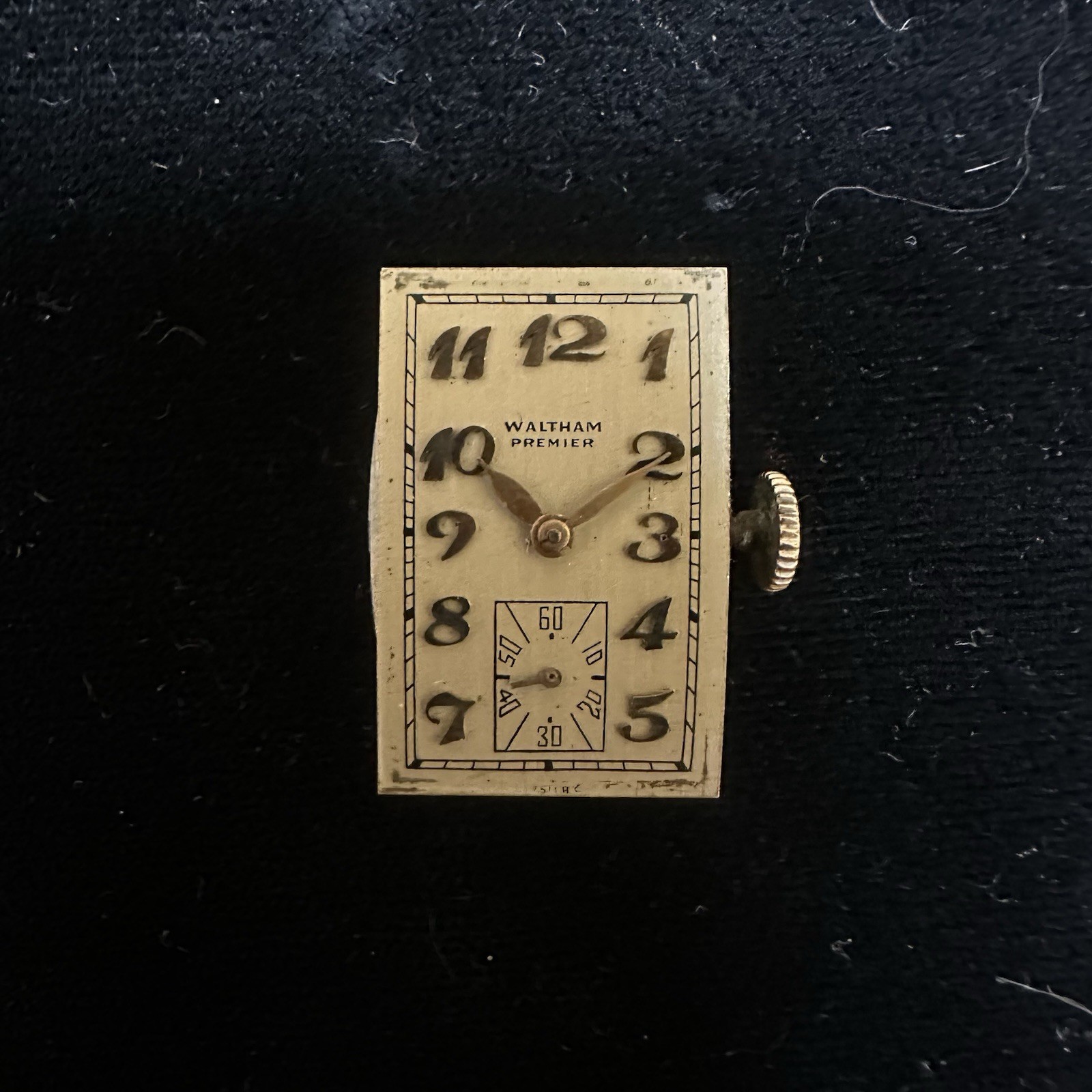 Waltham Premier 17j Watch Movement & Dial Parts Or Repair