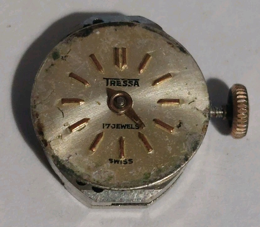 Vintage Tressa 17 Jewels Ladies Mechanical Watch Movement (Balance Is Okay)
