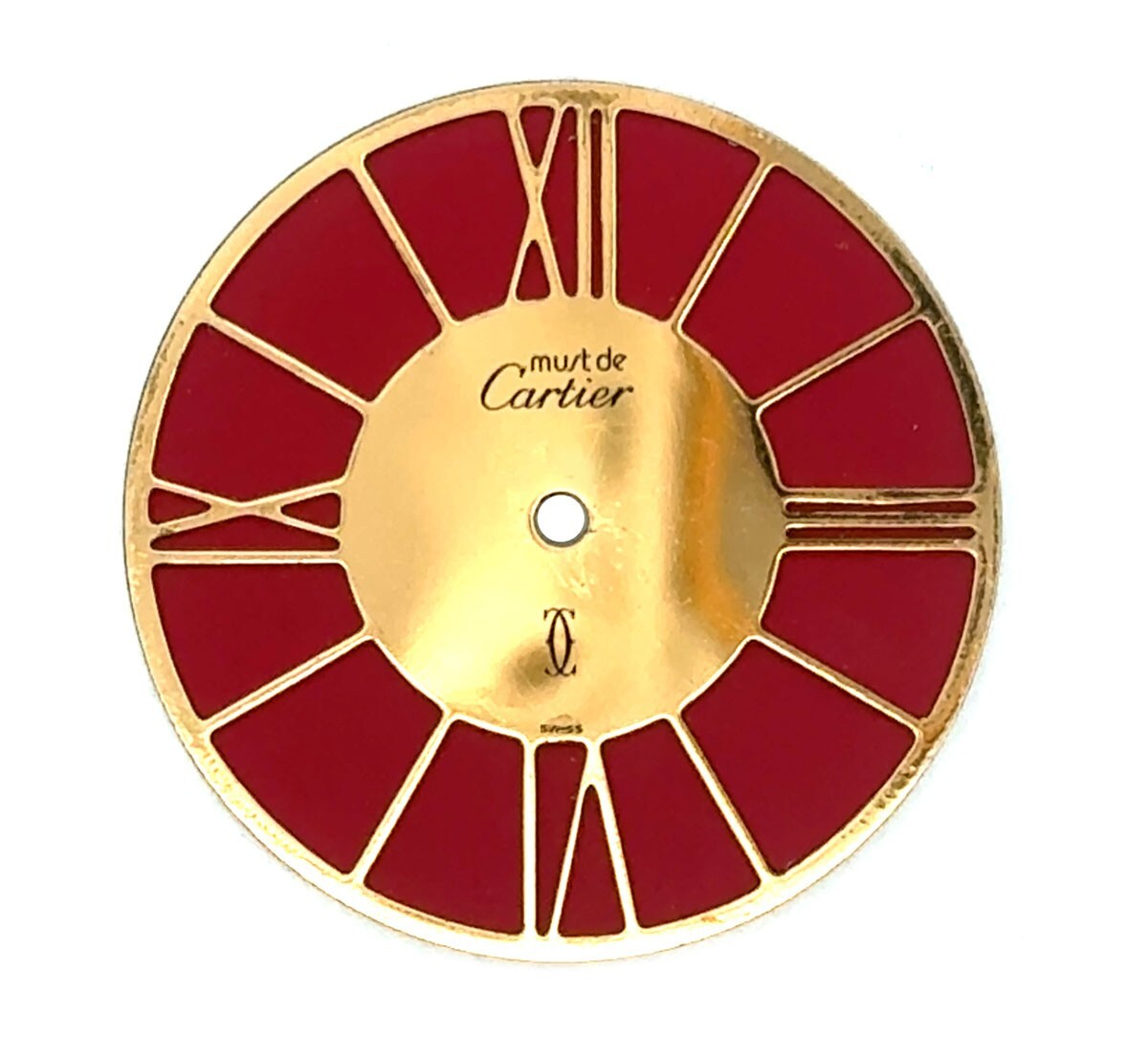 Must De Cartier Burgundy Round Women’s Dial 26mm