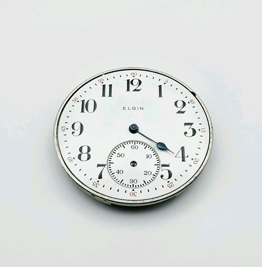 1920 Elgin Model 3 Grade 303 7J 12s Pocket Watch Movement For Repair