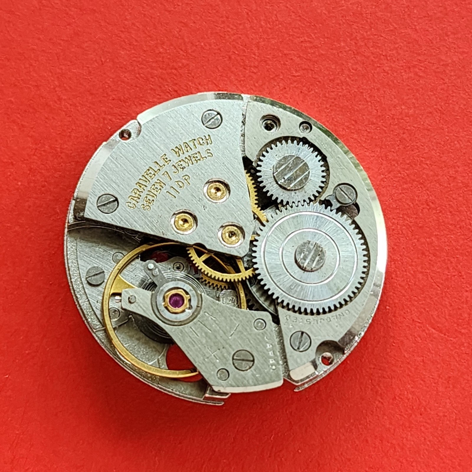 Caravelle Watch Movement Cal 11DP Parts Balance Wheel Watchmaker 7 Jewels