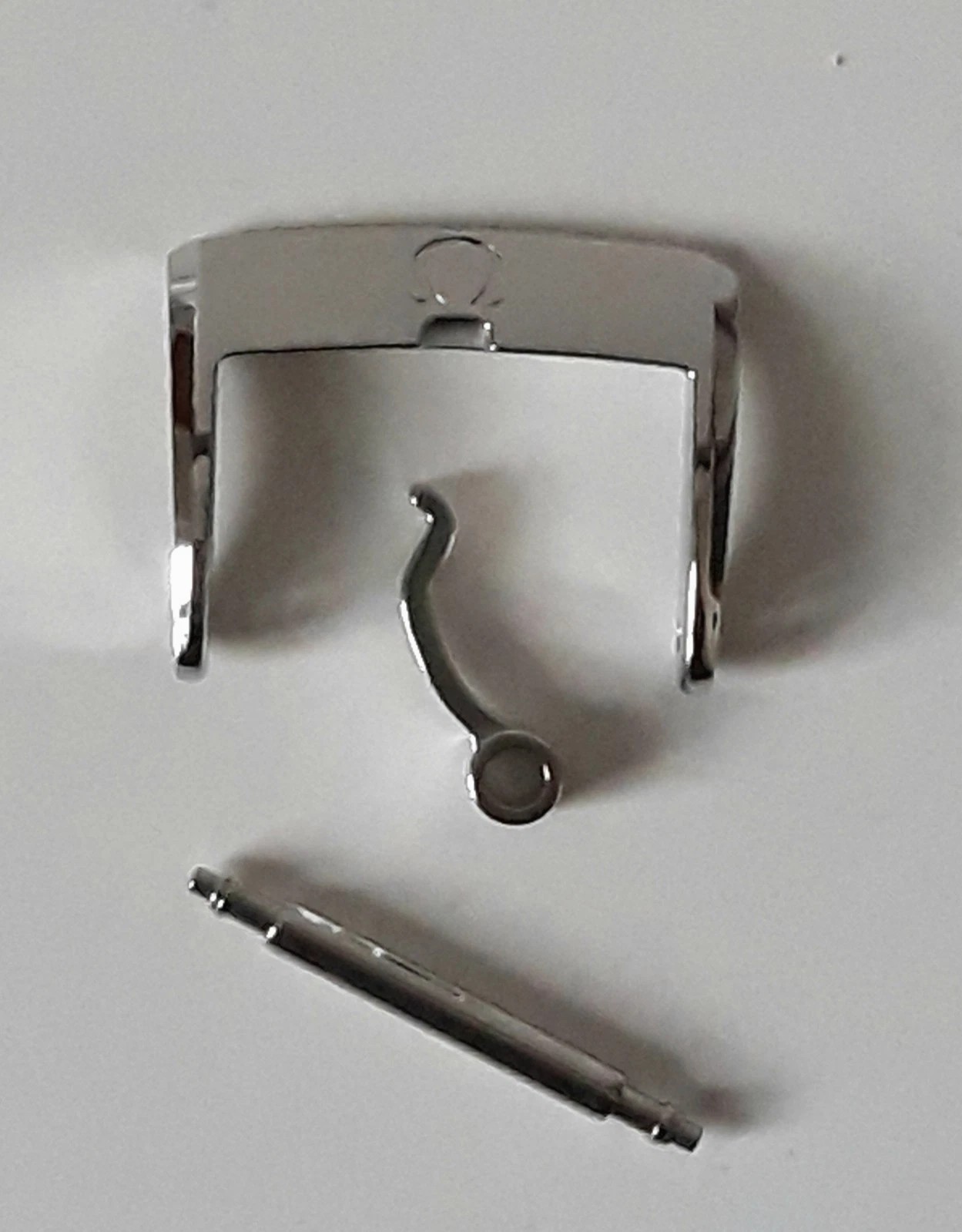 NEW 16mm OMEGA STEEL BUCKLE – EDGED GLOSSY FINISH
