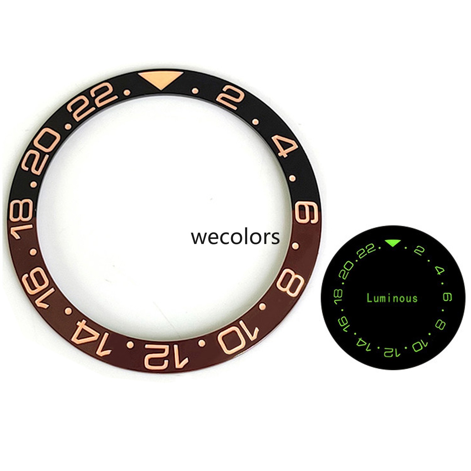 Luminous Ceramic Sloped Watch Bezel Insert for GMT Submariner Daytona SKX007