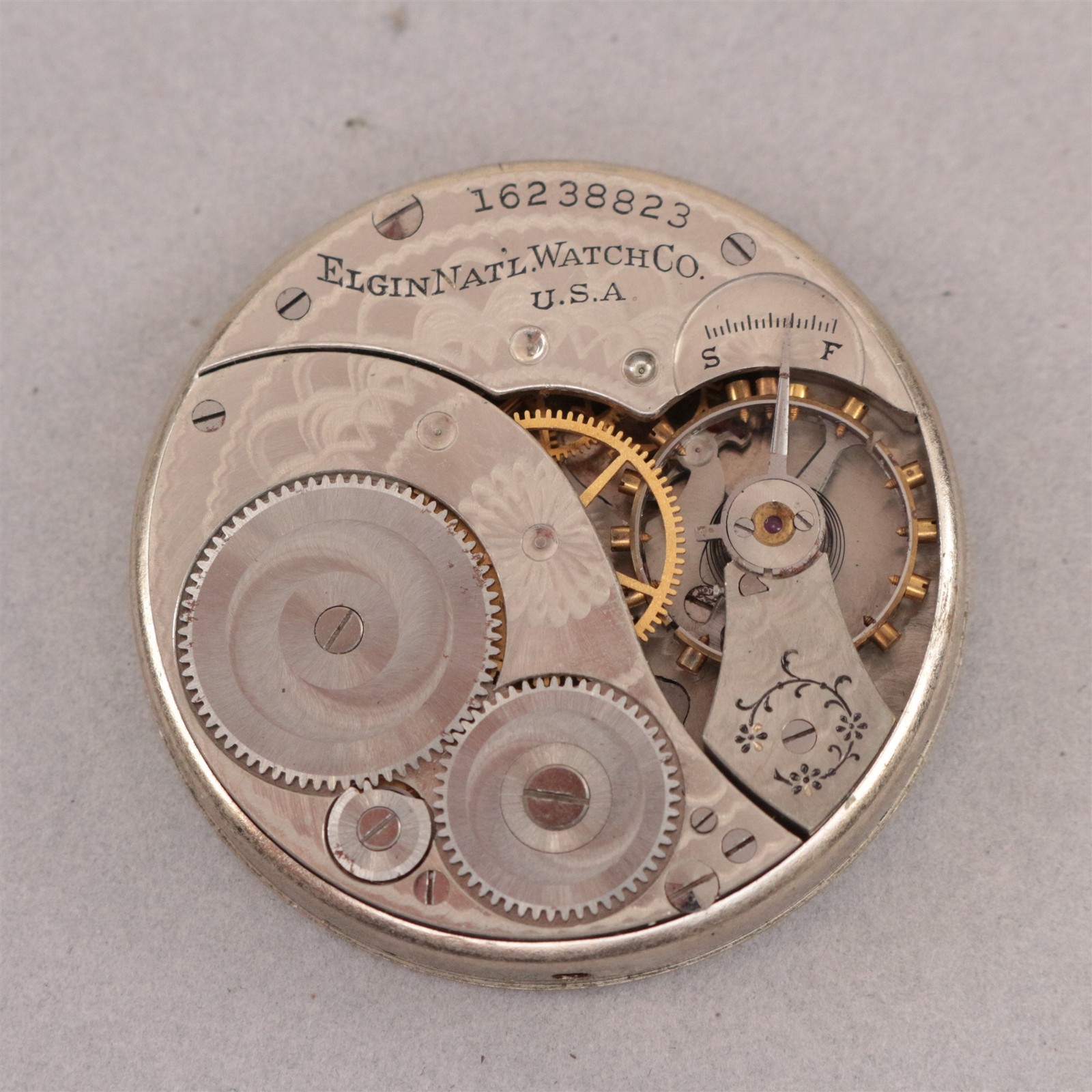 Elgin 12 Size Pocket Watch Movement – FH475