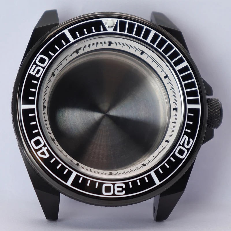 43mm Watch Case Ceramic Bezel For NH35 NH36 NH34 NH38 4R36 Modified King Samurai