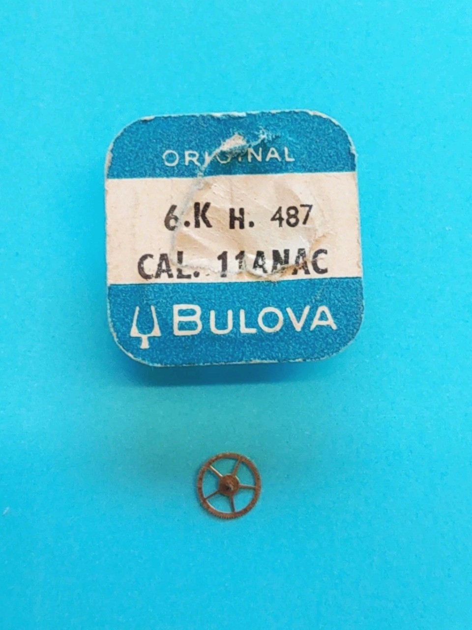 NOS Genuine BULOVA Cal. #11 ANAC, 6.K, H=487, Center Wheel. Perfect.