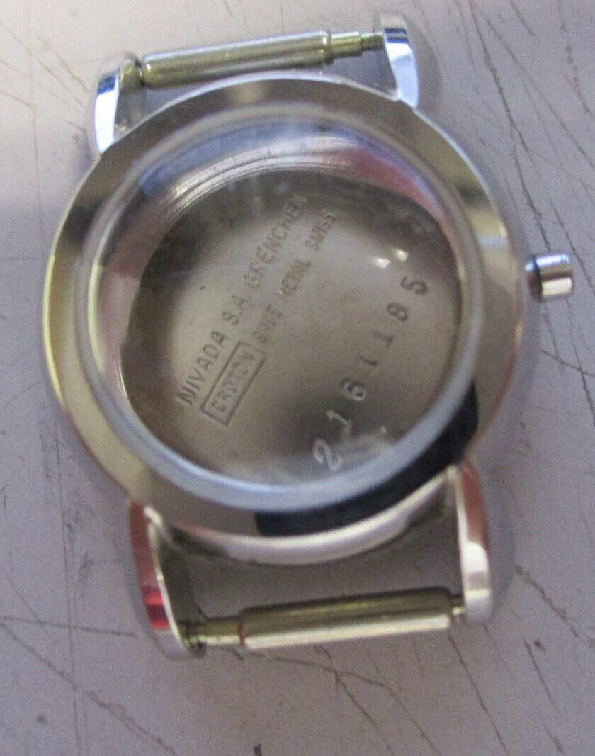 CROTON NIVADA SA GRENCHEN Watch Industry Sample NOS Swiss Case Crystal ScrewBack