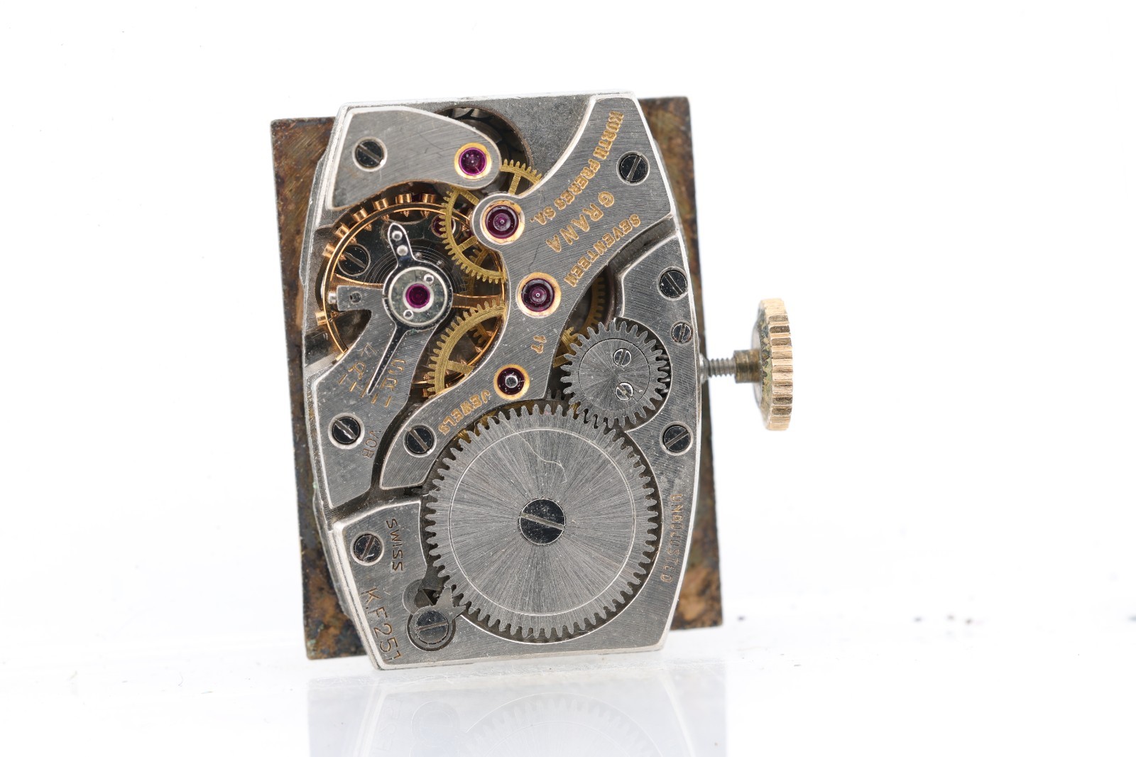 MILOS GRANA cal. K.F. 251, 17j SWISS WRIST WATCH MOVEMENT, RUNS (BB)