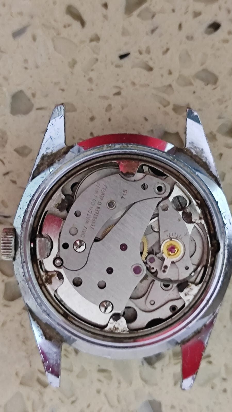 ORIS Cal 715 Hand winding Not Work Good balance -FOR PART OR Repair