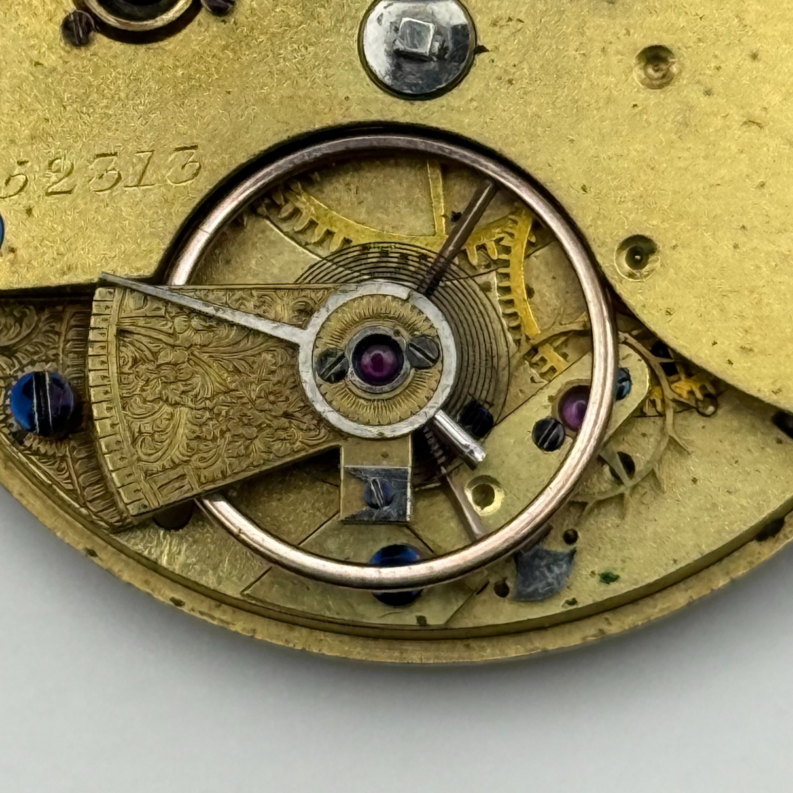 English Lever Pocket Watch Movement – P&W Mitchell Glasgow – Parts / Repair