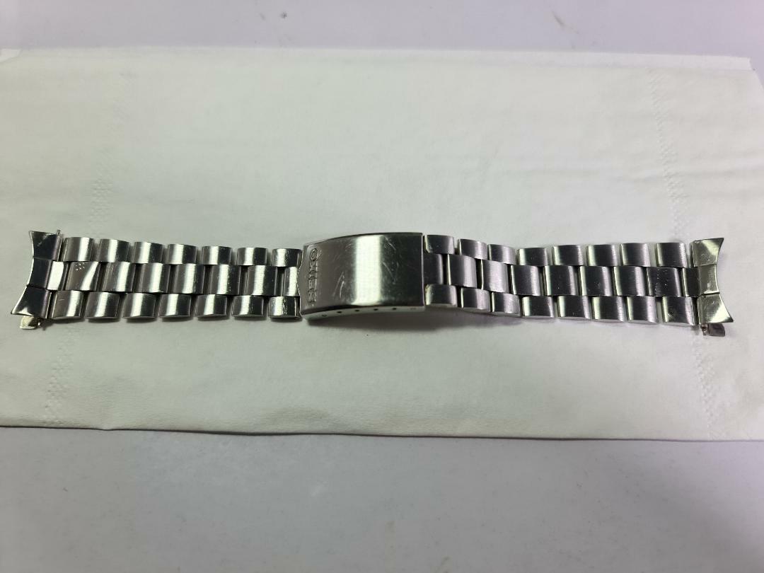 RARE GENUINE USED FISHBONE BRACELET BAND SEIKO QUARTZ SPORTS SILVER WAVE 7546