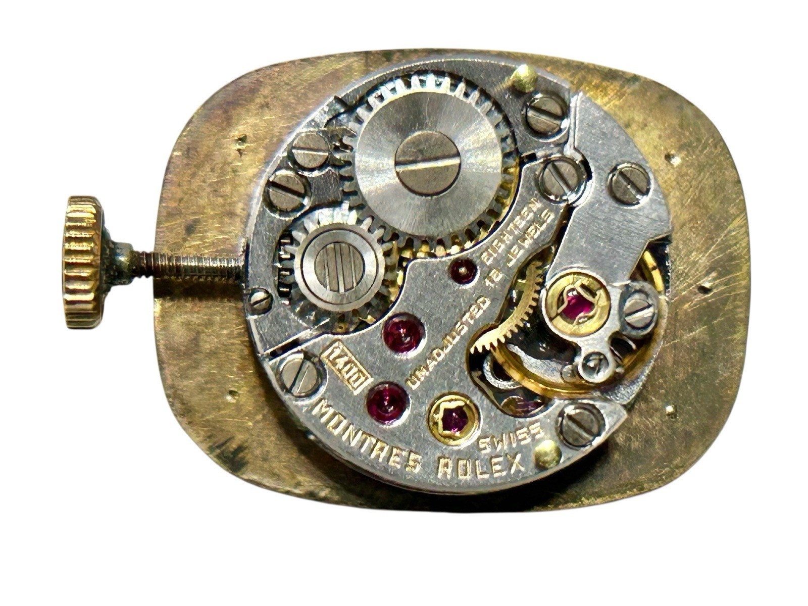Rolex Montres 1400 Watch Mechanism And Dial Swiss made 18 Jewels