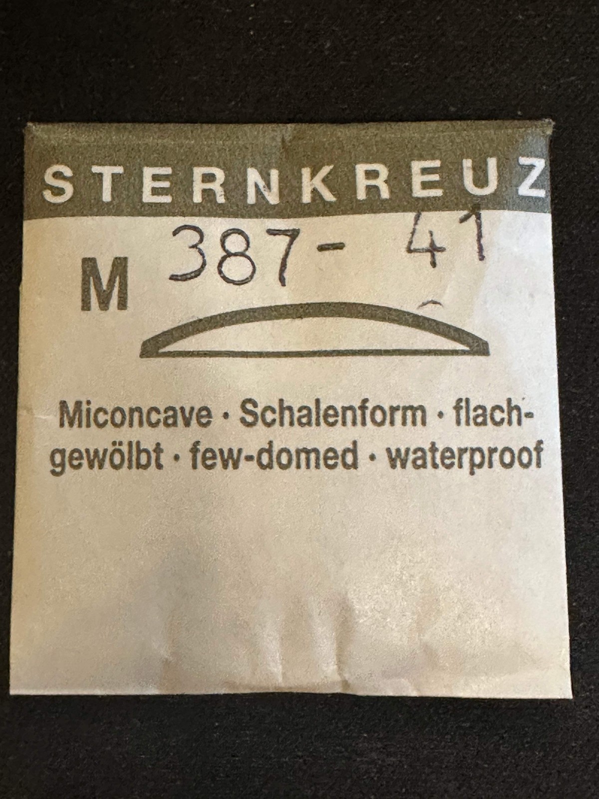 Sternkreuz 41 Miconcave 38.7mm Acrylic Pocket Watch Crystal – New
