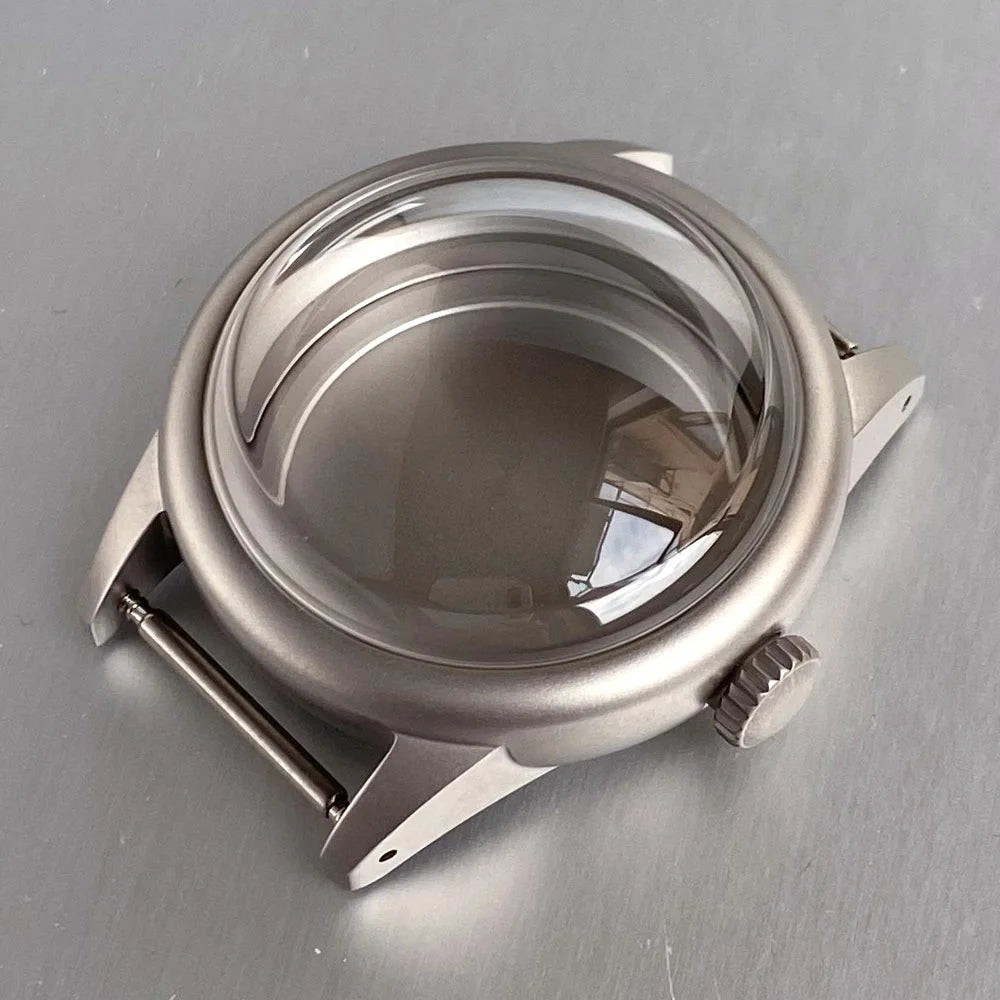 36mm Steel Brushed Watch Case Bubble Sapphire Fit NH34 NH35 NH36 ETA 2824 PT5000