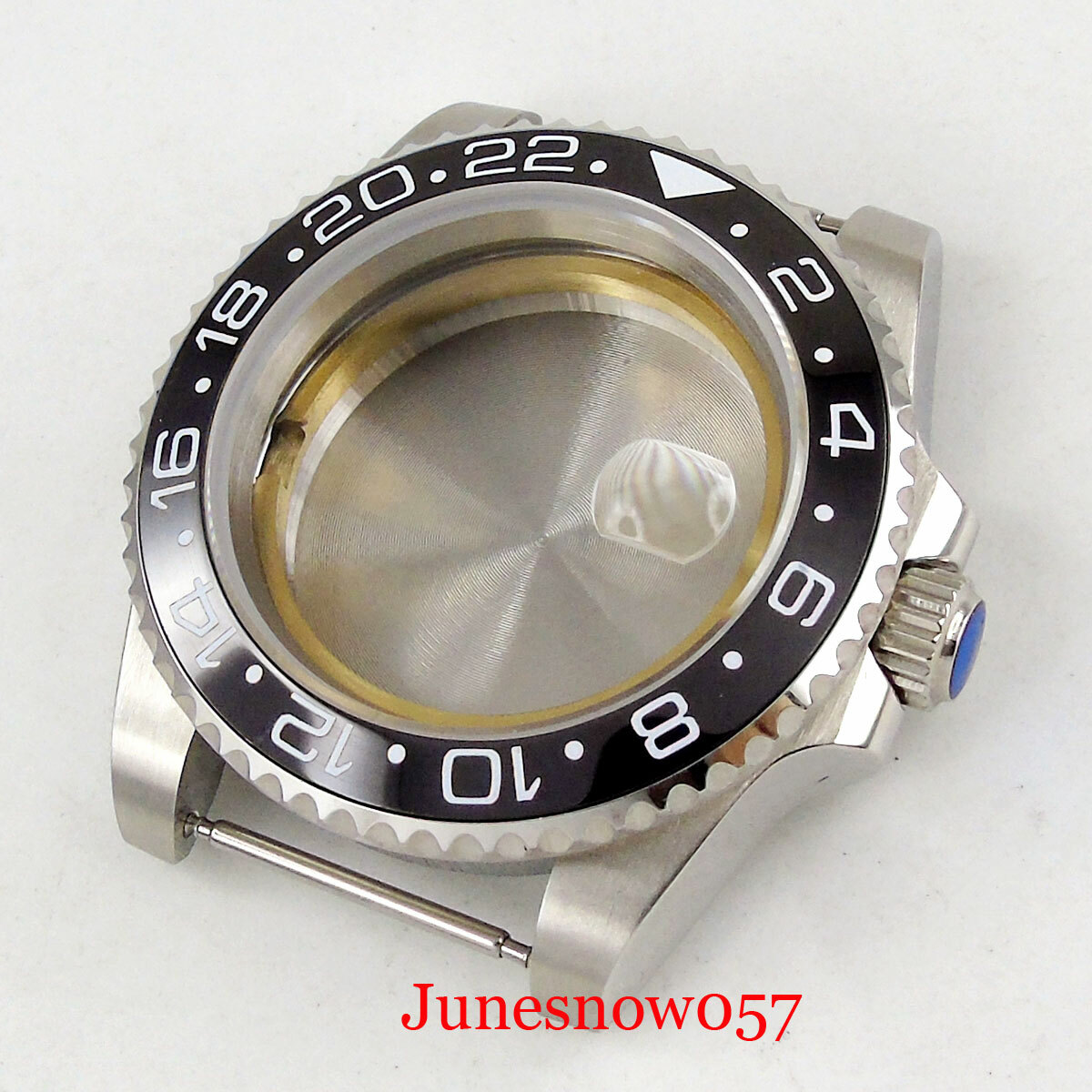 40mm SUB Watch Men Case Sapphire Glass Fit ETA 2836 MIYOTA 8215 821A Metal Back