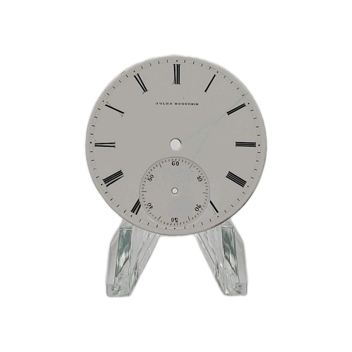 Jules Huguenin 36mm Sunk Enamel Pocket Watch Dial Only 562