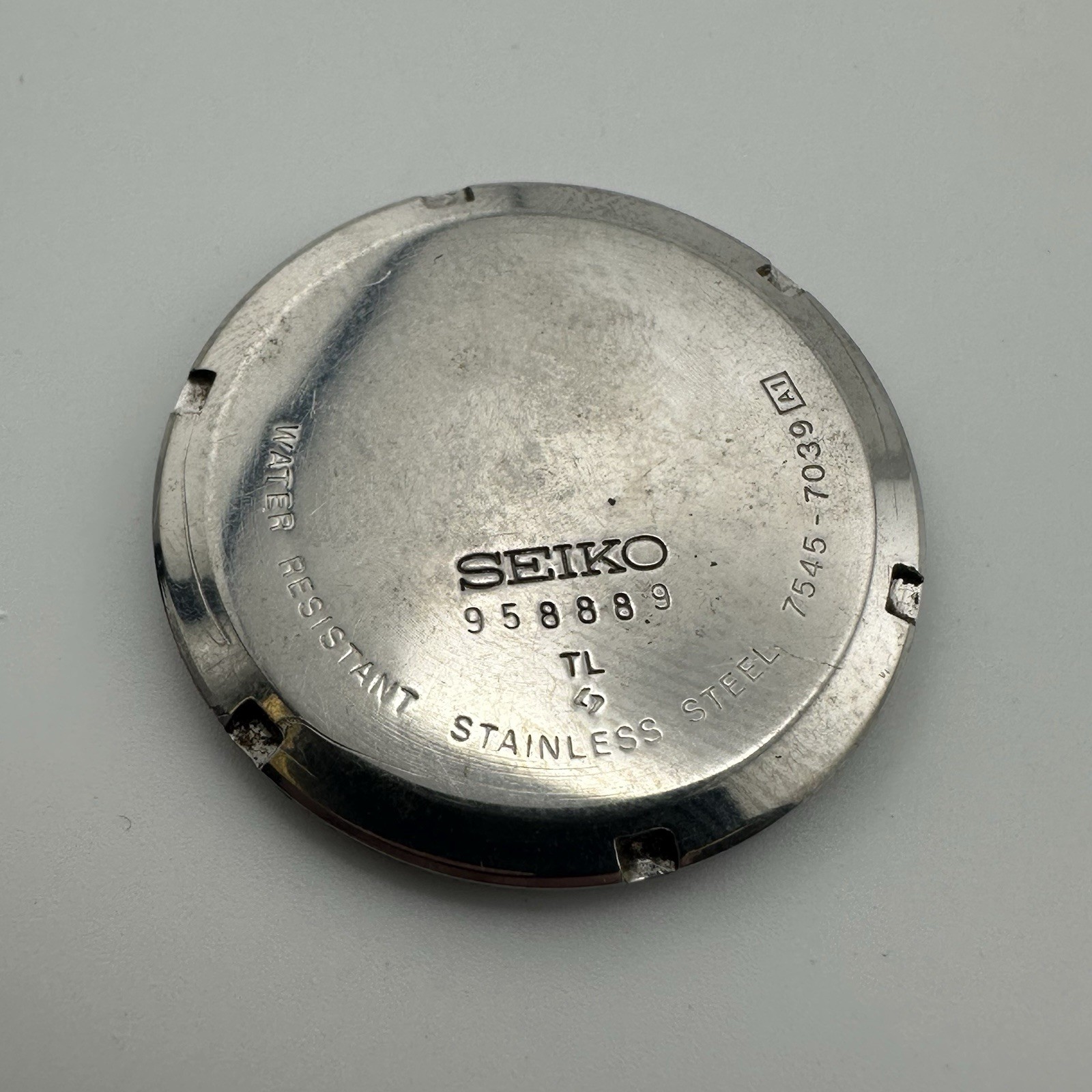 SEIKO 7545-7039 MENS STAINLESS WATCH CASE FOR PARTS REPAIR REPLACE